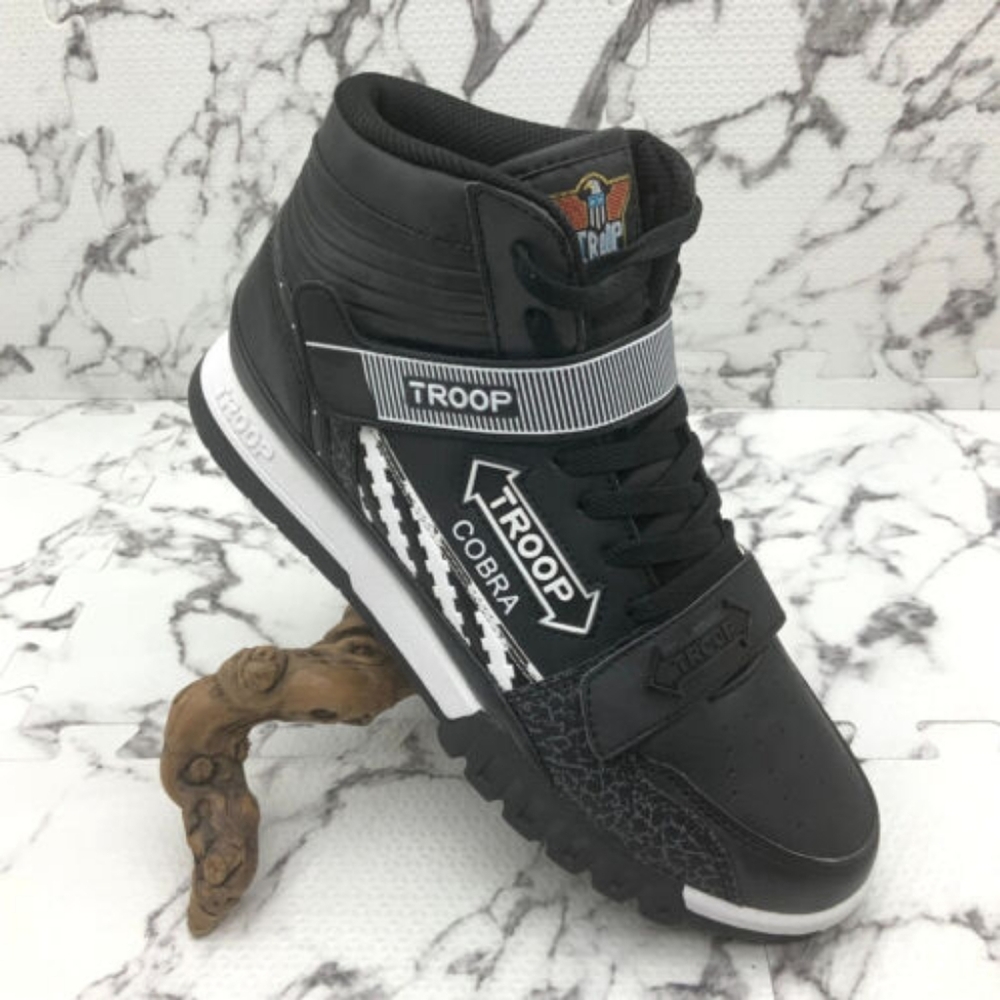 Men's Troop Cobra Black | White | Black High-Top Sneakers NWT